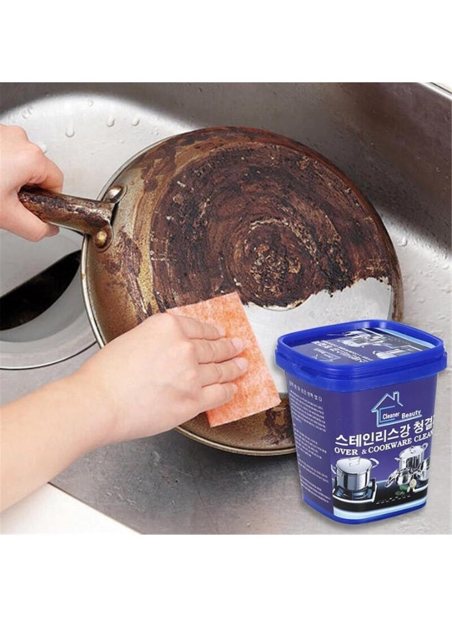 Powerful Stainless Steel Cookware Cleaning Paste Household Kitchen Cleaner Washing Pot Bottom Scale Strong Cream Detergent,Oven Cookware Cleaner - Image 2